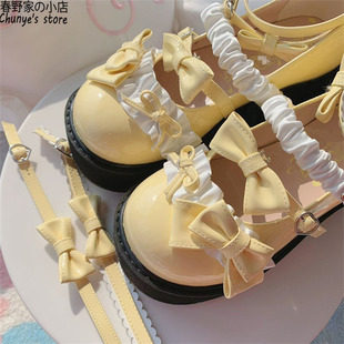 甜美百搭可爱洛丽塔鞋日系辣妹lolita鞋lo鞋松糕底doll感JK小皮鞋