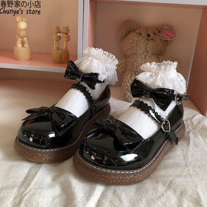 原创正品萝莉洛丽塔小皮鞋春野家