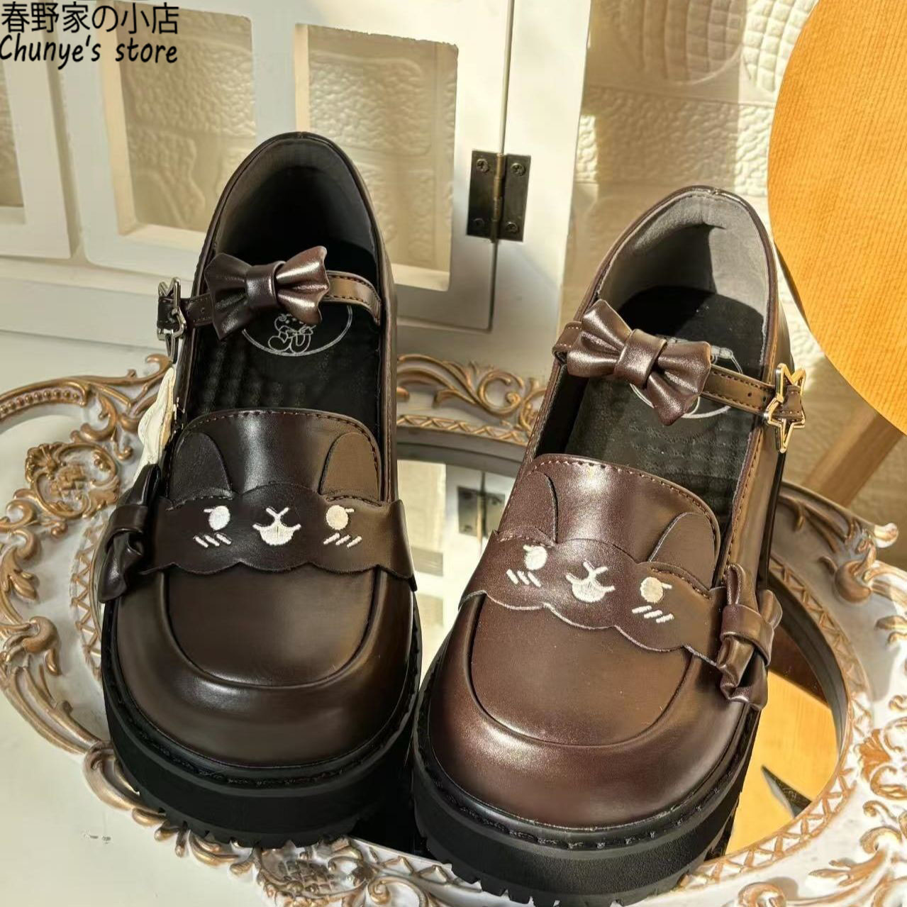 春野家可可圆头小众洛丽塔女鞋