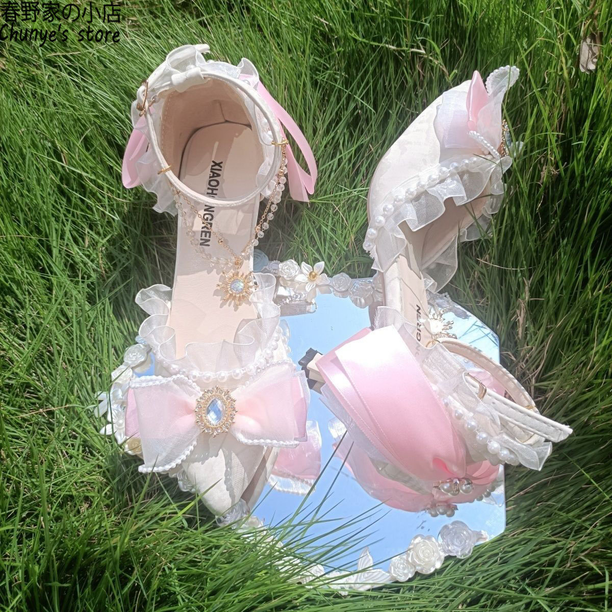 原创花嫁高跟鞋lolita粉色蓝色细跟6㎝8㎝洛丽塔可爱甜美女鞋高跟,女鞋,深口单鞋,淘宝优惠券,粉丝福利购,淘宝优惠卷