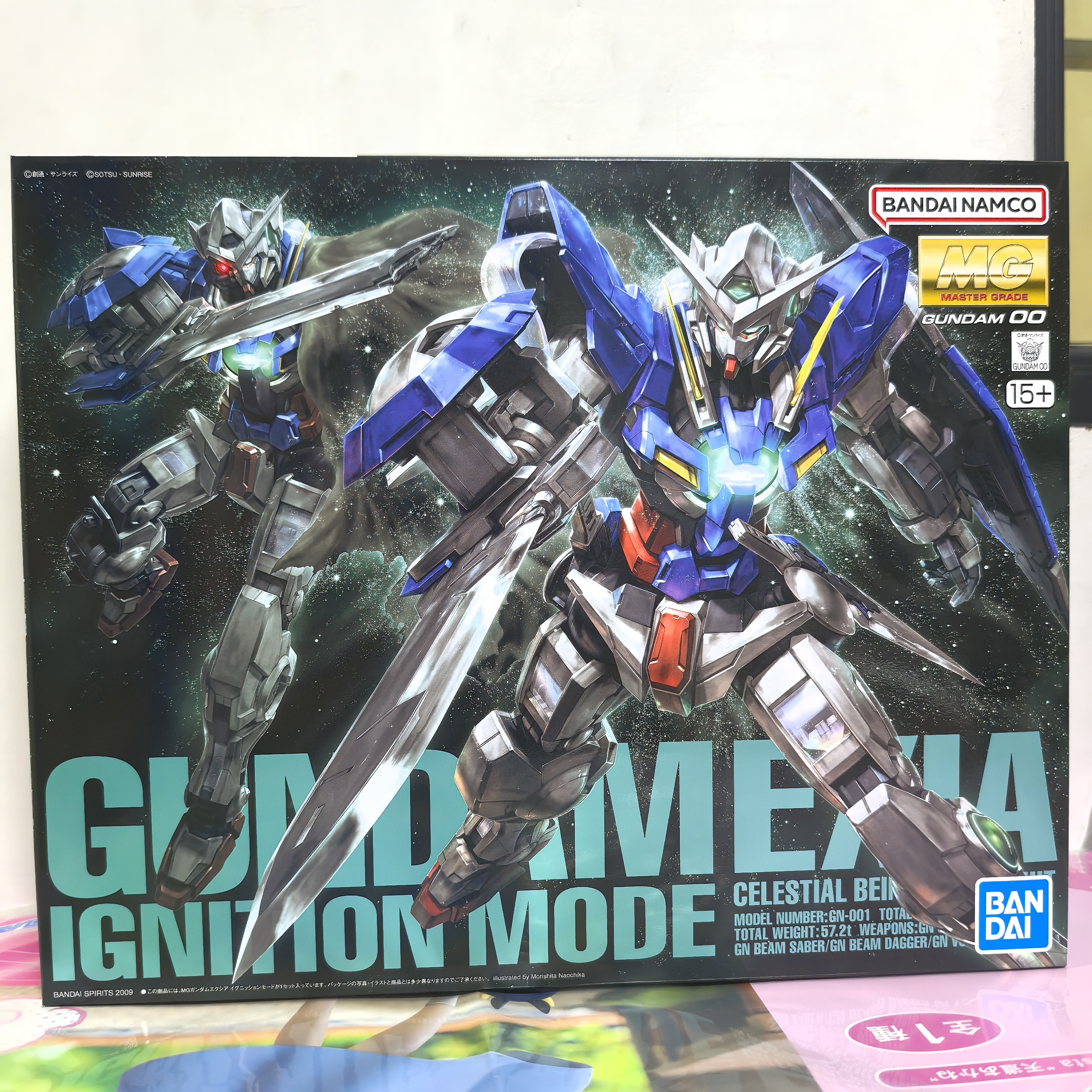 现货 万代MG  1/100 能天使 高达EXIA 豪华版 高达 拼装模型