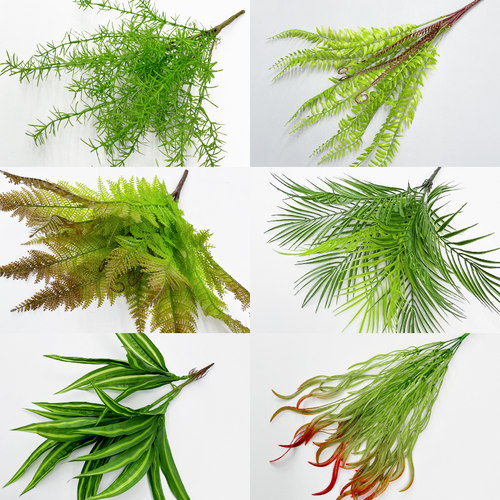 仿真叶波斯草厥类绿植墙面