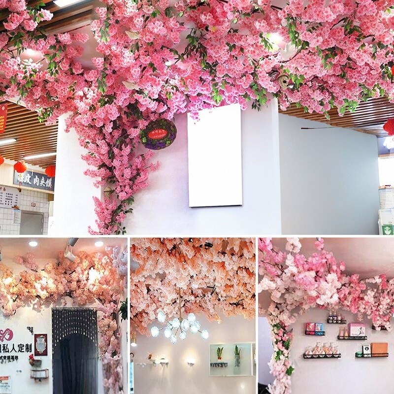 仿真樱花树枝树干装饰造景假树叶