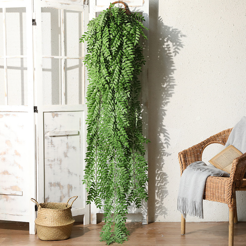 模拟树叶墙挂假花藤客厅阳台墙挡植物装饰墙藤绿色植物叶子