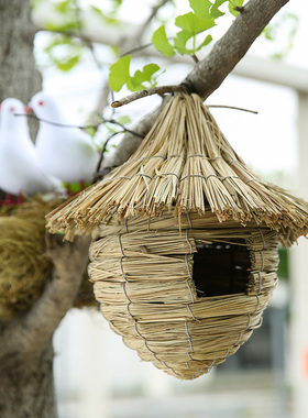 手工草编鸽子窝花园别墅用品户外
