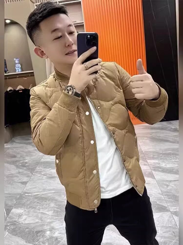 高端棉服外套男士春秋冬季2025年新款韩版修身休闲棒球领夹克男款