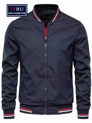 高端棒球服外套男士2025年新款春秋冬季商务休闲防风立领夹克男款
