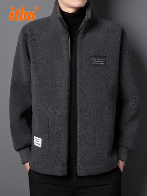 高端羊羔绒外套男士春秋冬季2025新款加厚保暖皮毛一体夹克男款