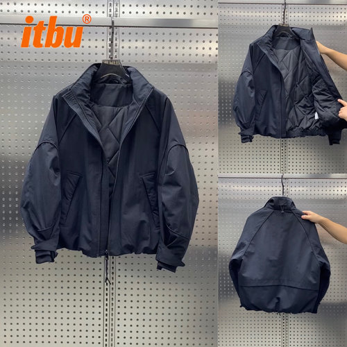 高端立领羽绒棉服男外套男士2025秋冬季新款保暖休闲夹克男款冬装