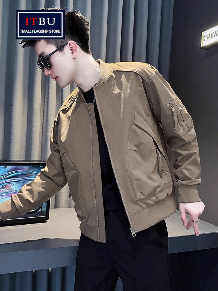 高端棒球服外套男士2025新款春秋冬季休闲立领短款夹克上衣服男款