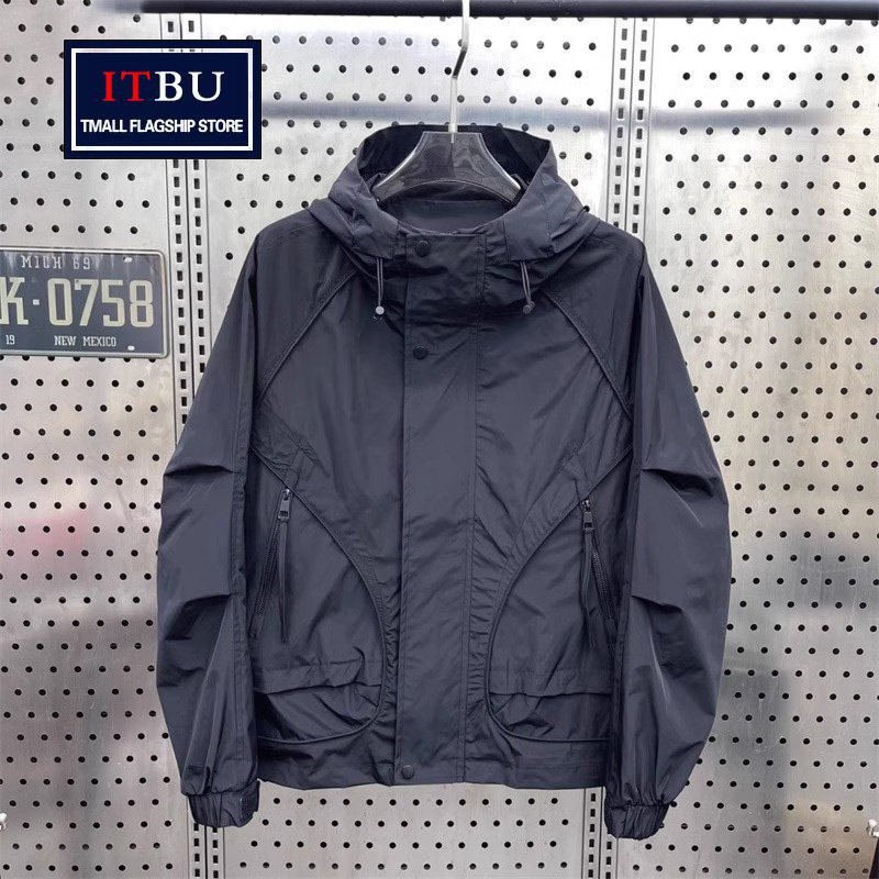 连帽冲锋衣外套男士春秋冬季2025年新款户外防风棉服工装夹克男款,男装,夹克,淘宝优惠券,粉丝福利购,淘宝优惠卷