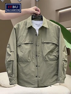 翻领棉服上衣男款 高级感解构工装 春秋冬季 2025年新款 夹克外套男士