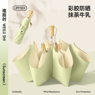 ins高颜值太阳伞女超强晒防紫外线遮阳伞折叠晴雨两用雨伞upf50
