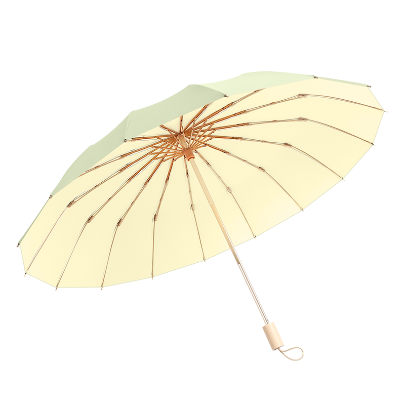 唯路时晴雨伞彩胶三折加大抗风