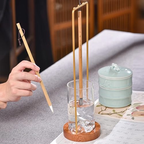 书法专用毛笔架笔挂免洗润笔