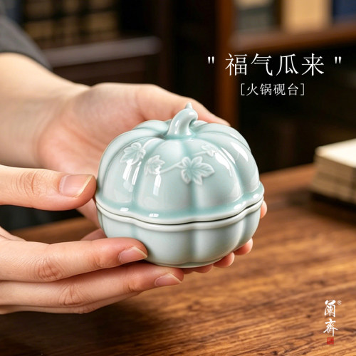 多功能火锅砚台不干墨池学生初学毛笔书法专用墨水保湿笔洗带盖墨盒墨台双圈带盖保湿火锅墨盒毛笔文房四宝
