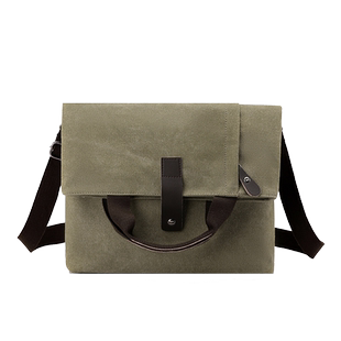 帆布男包复古单肩包大容量可折叠休闲包男士上班工作包手提斜挎包