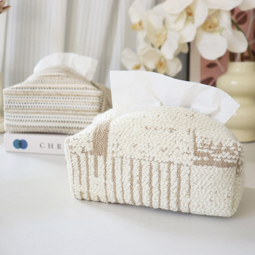 侘寂中古风纸巾盒双层收纳