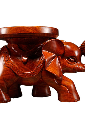 花梨大象凳子工艺品家居客厅木雕