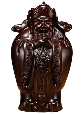 黑檀木佛像雕刻乔迁送礼家居装饰