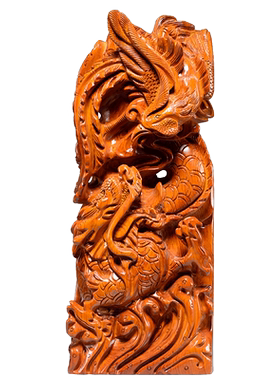 龙凤呈祥雕刻乔迁新居送礼工艺品