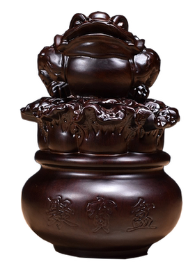 雕刻金蟾家居客厅乔迁送礼摆件