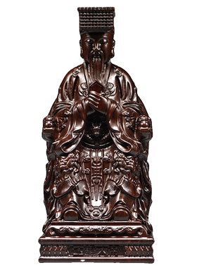 黑檀木雕刻玉皇大帝神像
