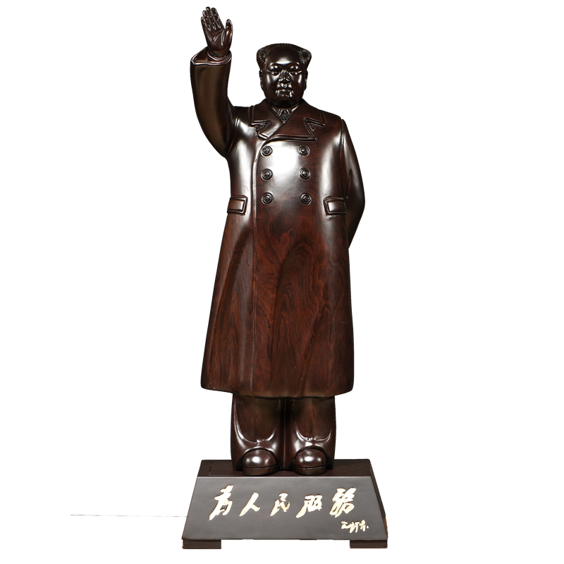 黑檀木雕刻东方伟人毛主席毛泽东摆件家居办公客厅送礼工艺品装饰