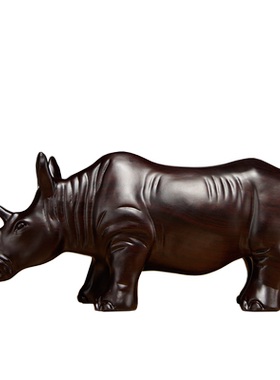 黑檀木雕刻动物办公室桌面工艺品