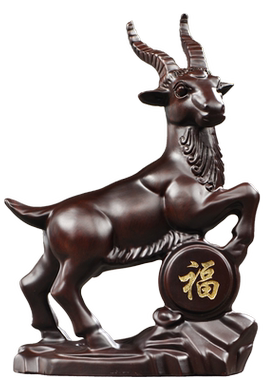黑檀木头羊摆件十二生肖吉祥物