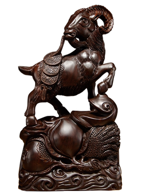 黑檀木雕刻生肖工艺品