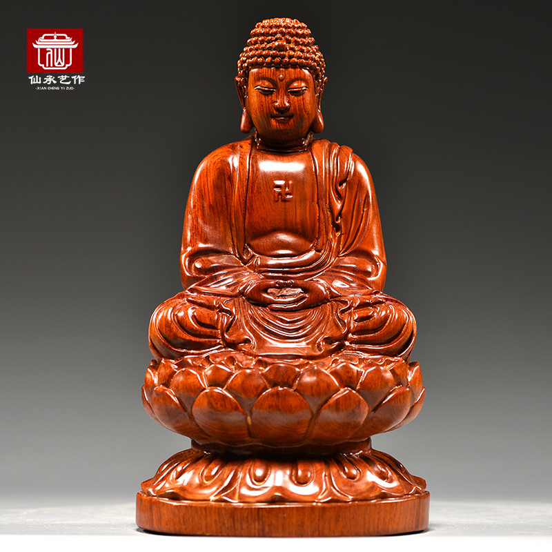 佛像木雕花梨木祝福新古典