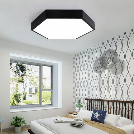 北欧简约超薄LED吸顶灯六边形客厅餐厅卧室灯创意拼组量子造型灯