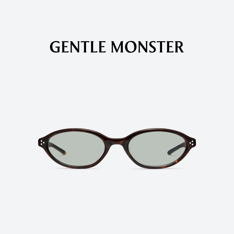 LA CHA复古小圆框玳瑁色彩色防晒太阳镜礼物GENTLE MONSTER