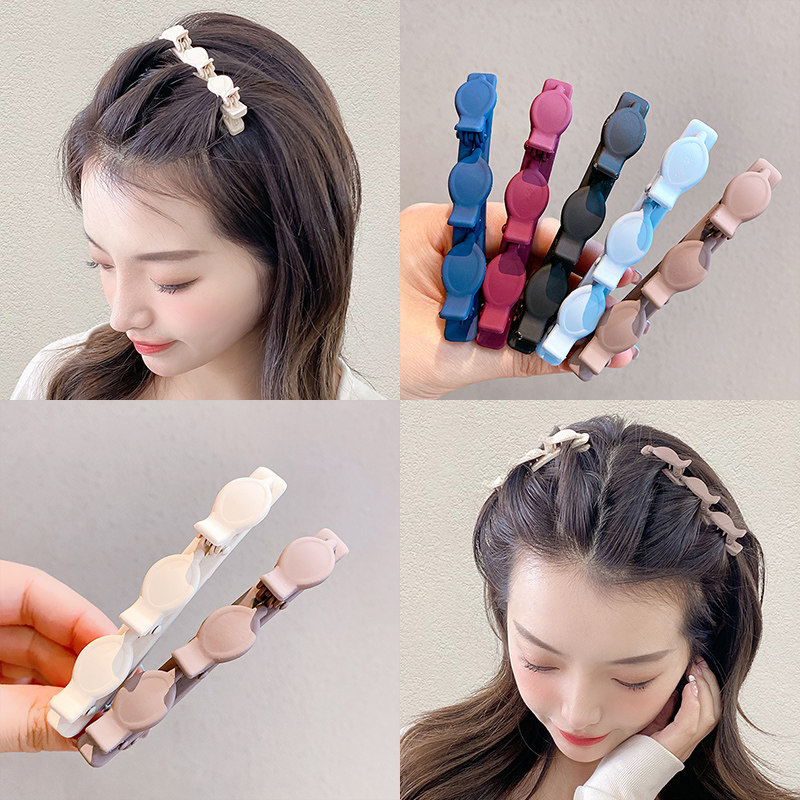 网红编发发夹成人前额刘海发卡侧边夹子头饰造型懒人盘发神器简约