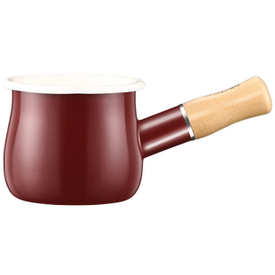 闪闪优品搪瓷小奶锅煮牛奶专用锅电磁炉小锅迷你热奶锅宝宝辅食锅