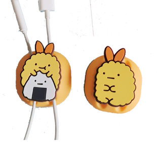 卡通可爱数据线固定器桌面理线器收纳扣手机线绕线器卡扣充电线夹