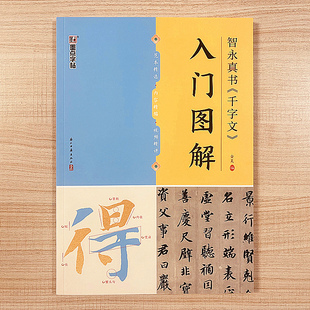 智永真书千字文入门图解 草书毛笔字帖经碑帖单字放大视频教程基本笔法教学草书毛笔书法临摹字帖初学者楷书入门基础训练草书字帖