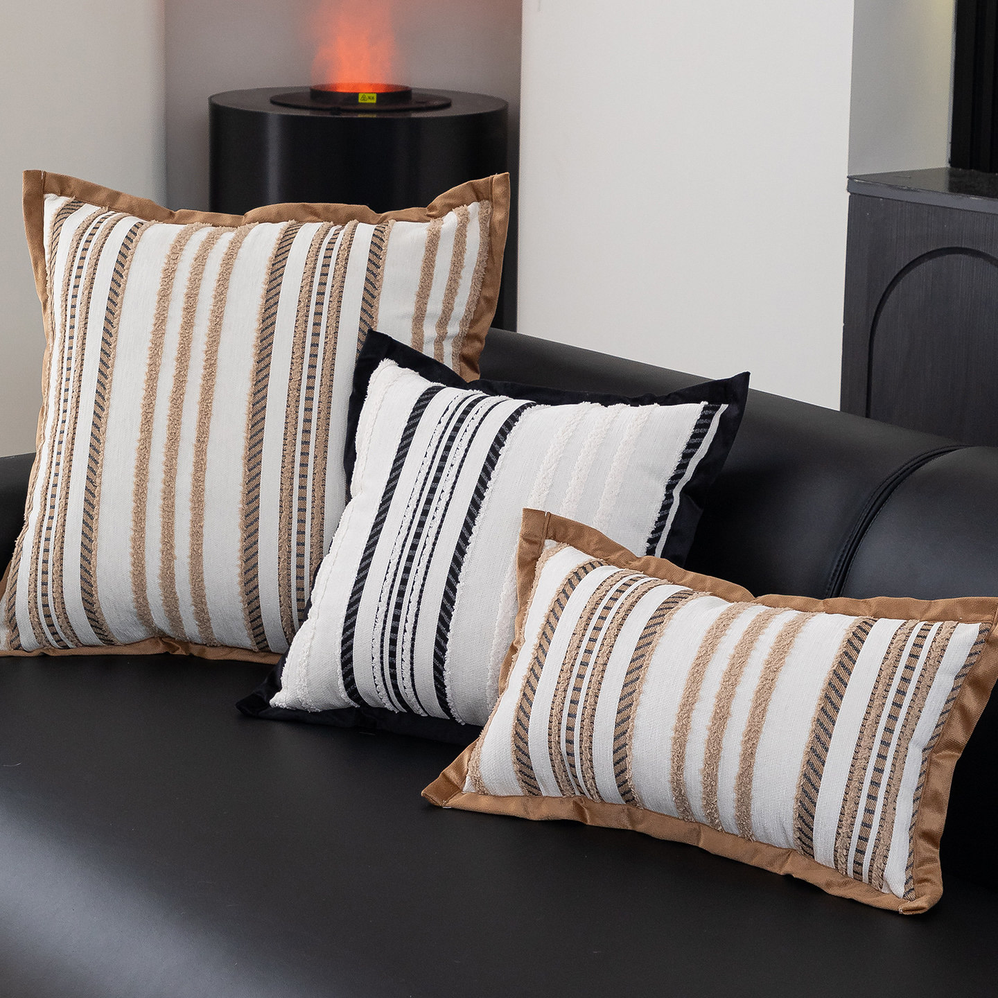 雪尼尔沙发抱枕靠背垫轻奢高级感