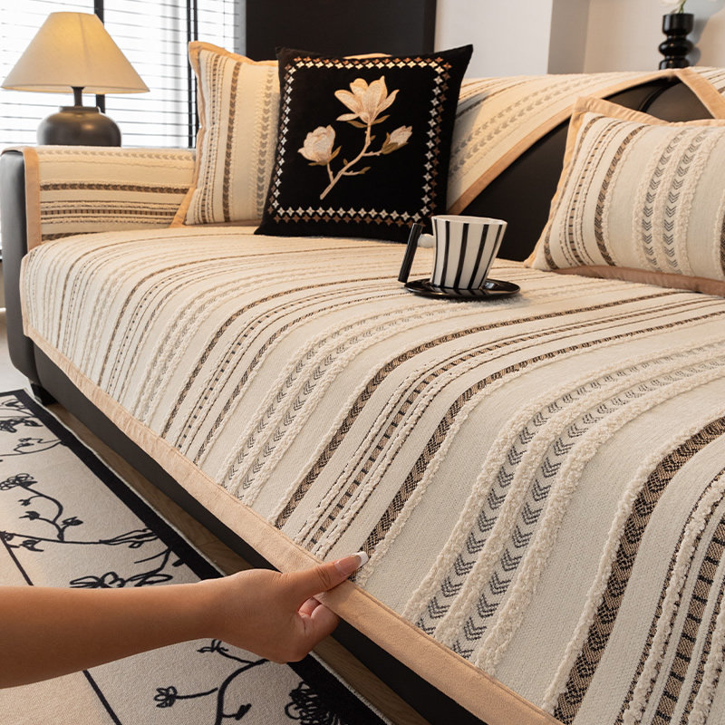 泡泡纱雪尼尔轻奢高级感沙发垫