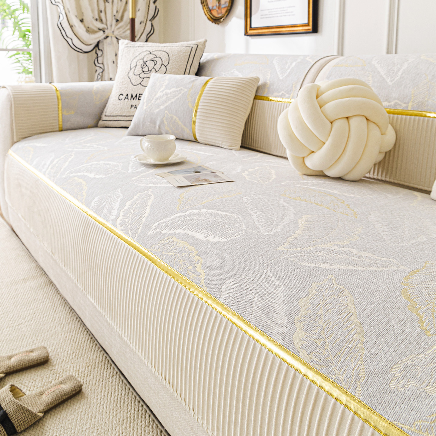 雪尼尔沙发垫四季通用2025新款沙发套罩固定防滑轻奢高级感盖布巾,居家布艺,沙发垫,淘宝优惠券,粉丝福利购,淘宝优惠卷