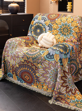 单人芝华士复古沙发盖布一整张全盖四季通用高级沙发套罩防滑坐垫