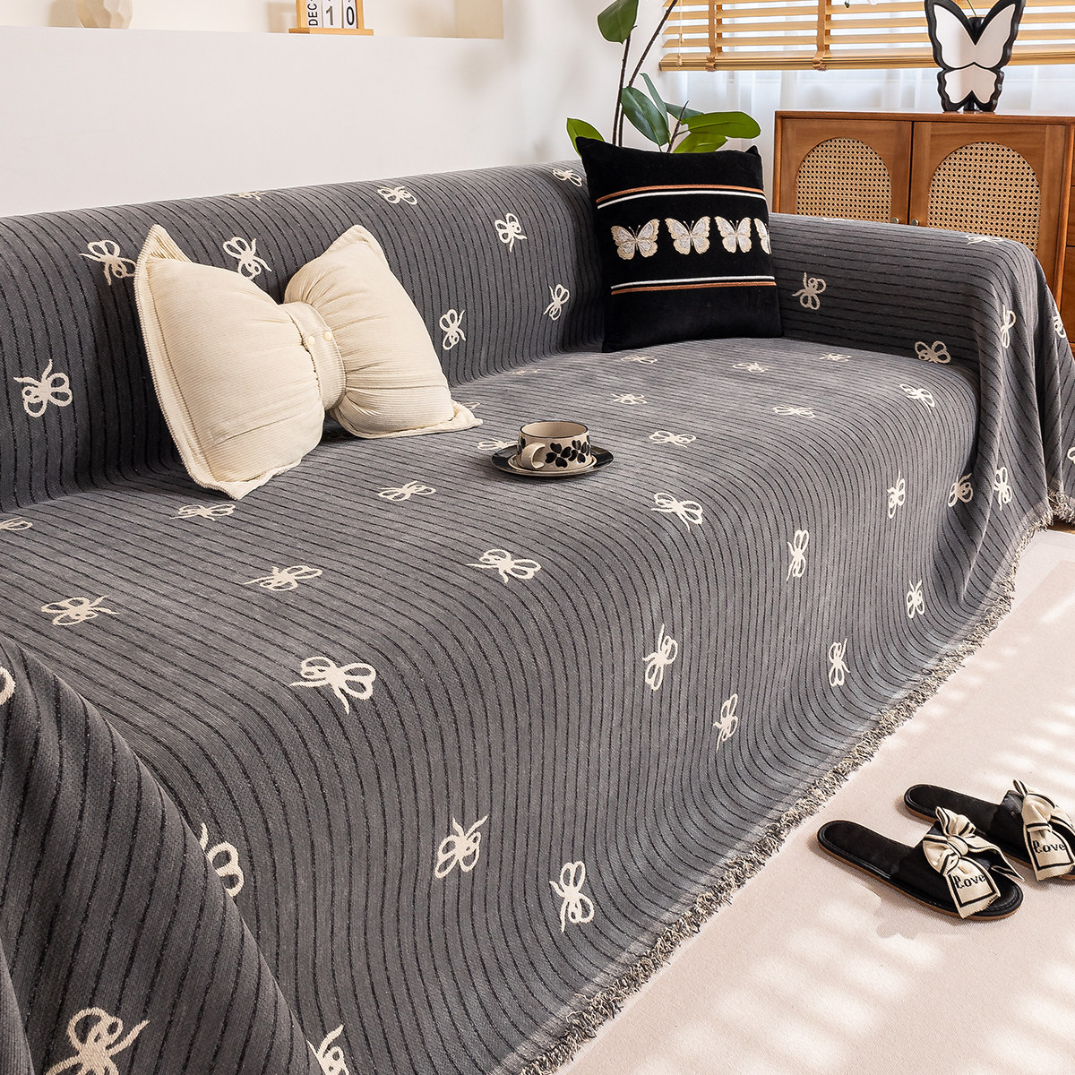 雪尼尔沙发盖布2025新款四季通用全盖式沙发巾防滑防猫抓沙发套罩,居家布艺,沙发套,淘宝优惠券,粉丝福利购,淘宝优惠卷