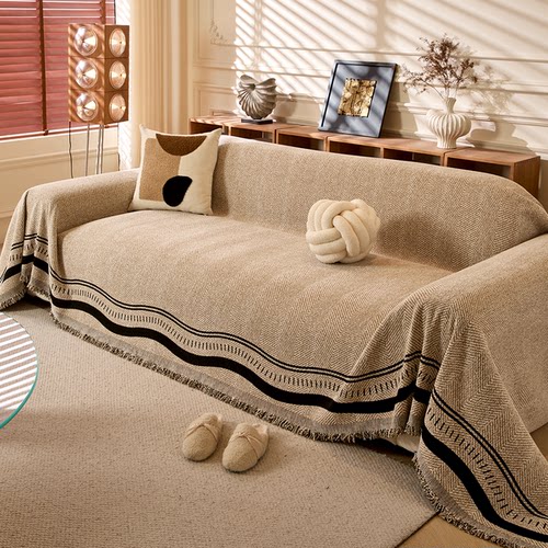 雪尼尔美式复古沙发垫耐磨防猫抓