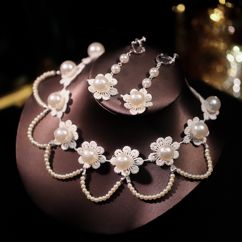 新娘项链轻奢链婚简约百搭礼写真时尚造型配饰小众高级感珍珠锁骨