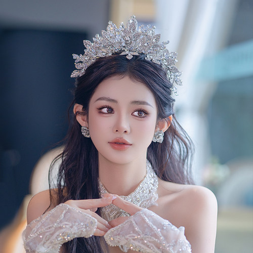 韩式奢华优雅精致皇冠新娘头饰公主唯美耳饰婚纱礼服结婚造型饰品