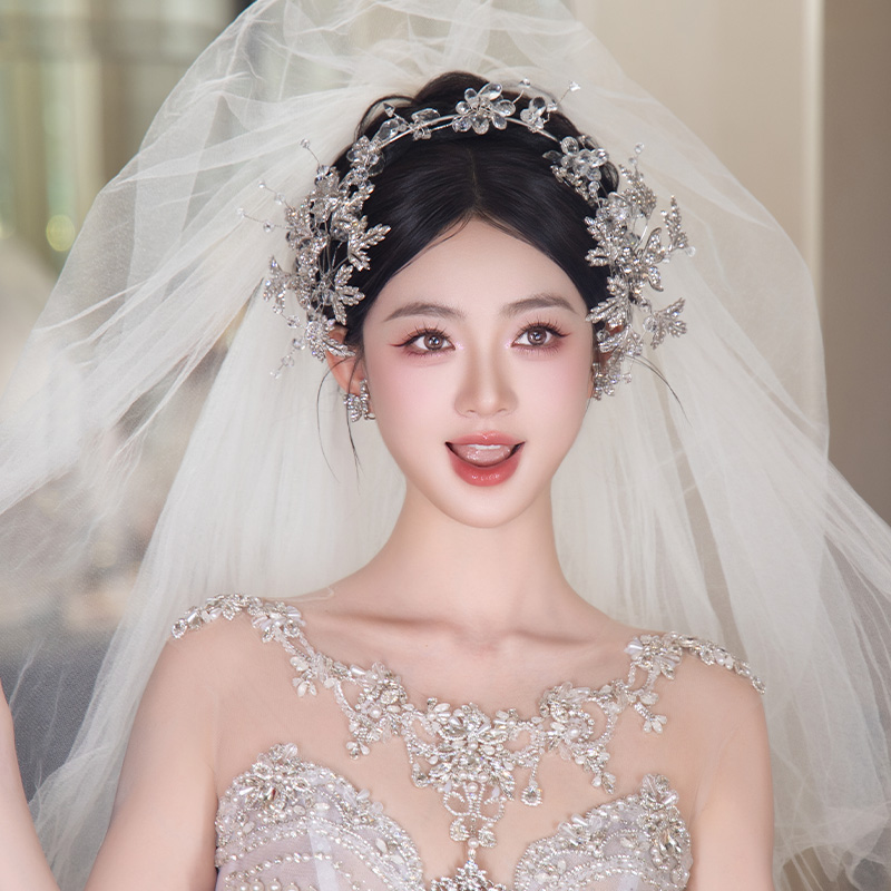 韩系新款新娘头饰氛围感气质发箍婚纱礼服婚礼时尚造型搭配发饰品
