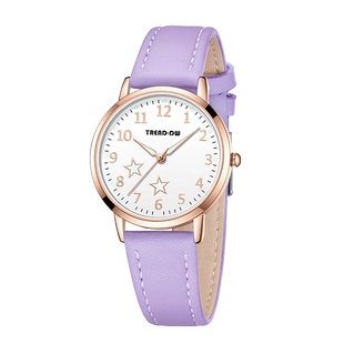 手表女款初高中学生高颜值ins女童小众设计儿童女孩考试专用静音