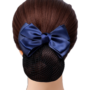 网红发夹职业头花女网兜发网盘发抓夹发饰护士酒店银行工作蝴蝶结