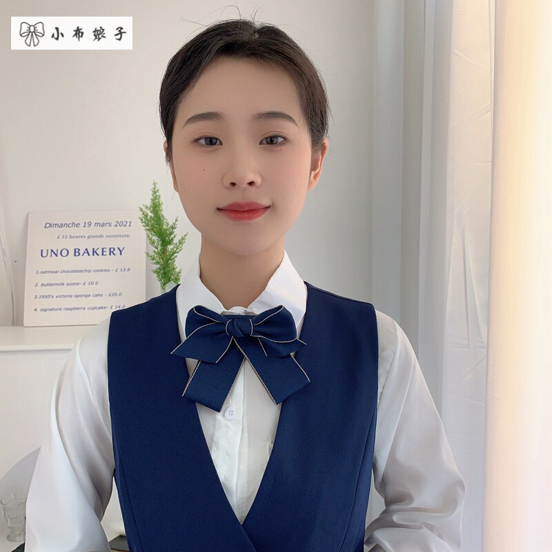 领结女装饰蝴蝶结小香风胸针韩版女士衬衫学院风领花职业别针配饰